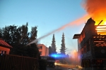 Požár v Pobřežní ulici v Jablonci nad Nisou