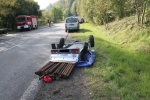 Nehoda Fiatu Bravo s přívěsným vozíkem u Malé Skály