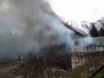 Požár rodinného domu v obci Dlouhý Most na Liberecku