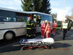 Nehoda osobního auta a autobusu na komunikaci I/9 v ulici Borská v České Lípě