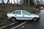 Nehoda Opelu Vectra na silnici mezi Plavy a Držkovem