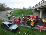Nehoda na silnici R35 u sjezdu na Jeřmanice ve směru do Liberce