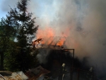 Požár zahradního domku v obci Tanvald - Šumburk