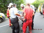 Nehoda motorkáře mezi obcemi Zahrádky a Hostíkovice