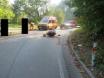Motocyklista se ve Frýdštějně střetl s protijedoucím vozidlem