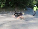 Motocyklista se ve Frýdštějně střetl s protijedoucím vozidlem