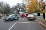 Nehoda tří vozidel na jablonecké křižovatce ulic Palackého a Riegrova