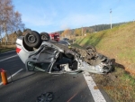 Nehoda dvou vozidel v katastru Rychnova u Jablonce nad Nisou
