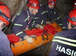 Výcvik krajských hasičů-lezců v Jizerských horách u vyhlídky Hajní kostel