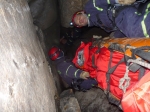 Výcvik krajských hasičů-lezců v Jizerských horách u vyhlídky Hajní kostel