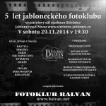 Pozvánka na oslavu pětiletého výročí založení jabloneckého fotoklubu Balvan