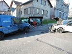 Nehoda dvou osobních aut na silnici I/10 v Držkově