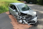 Nehoda dvou vozidel v Tanvaldě v ulici Údolí Kamenice