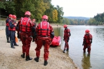 Výcvik hasičů na liberecké přehradě Harcov