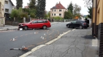 Nehoda dvou aut v ulici Mánesova v Jablonci nad Nisou
