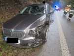 Nehoda dvou vozidel mezi Železným Brodem a Loužnicí
