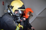 Cvičení hasičů v budově Severočeského muzea v Liberci