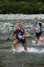 Helena Erbenová s Martinem Flintou na závodech na Novém Zélandu