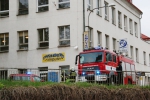 Zásah hasičů před budovou Krajského úřadu v Liberci