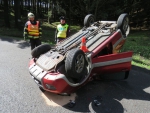 Nehoda dvou vozidel v jablonecké ulici Na Hutích směrem na Dolní Černou Studnici