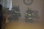 Prověřovací cvičení hasičů v Domově Harcov