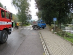 Střet motocyklisty s nákladním autem v Železném Brodě