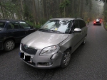 Střet dvou aut na silnici mezi Dolní Černou Studnicí a Hutí