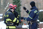 Cvičení hasičů v Horolezecké Aréně Hanibal Liberec