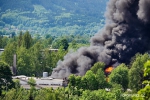 Požár v areálu Severochema Liberec