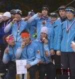 Vítězné družstvo dorostenců Ski klubu Jablonec