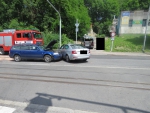 Střet dvou aut v prostoru jablonecké světelné křižovatky ulic Liberecká a U Nisy