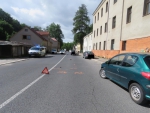 Střet dvou vozidel v ulici Podhorská v Jablonci nad Nisou