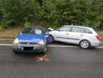 Nehoda dvou vozidel v Plavech