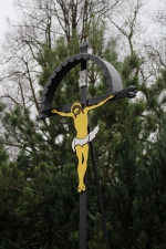 Obnovený kříž na křižovatce ulic Lesní a Pod Hájem v Jablonci nad Nisou