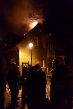 Požár bytového domu v ulici Studničná v Liberci