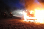 Požár auta v Hraběticích u Janova nad Nisou