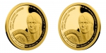 Slavnostní ražba zlaté a stříbrné mince Jany Novotné