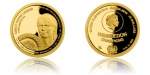 Slavnostní ražba zlaté a stříbrné mince Jany Novotné