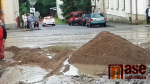 Ulice Krkonošská a Husitská v Liberci po přívalovém dešti