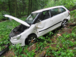 Nehoda na silnici mezi Železným Brodem a Loužnicí 