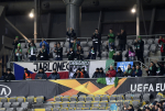 Jablonečtí fotbalisté a jejich fanoušci v Astaně