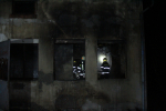 Zásah hasičů při požáru domu na Smržovce