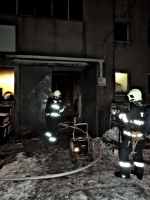 Požár ve spalovně v Rýnovicích, v ulici Belgická