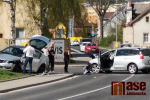 Nehoda dvou aut v ulici Želivského v Jablonci nad Nisou