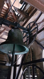 Požár kostelní věže v ulici Markova v Liberci