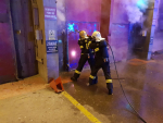 Zásah hasičů u požáru uskladněného odpadu v areálu společnosti Termizo Liberec