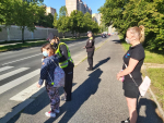 Děti se mohly setkat u přechodů s policisty, koordinátorkou BESIP a Týmem silniční bezpečnosti