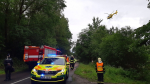 Nehoda osobního automobilu s dodávkou v Dolní Libchavě