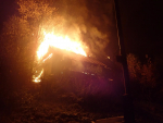 Požár chalupy v Tanvaldě