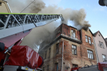 Požár vícepodlažního domu v ulici Vojanova v Liberci - Františkově